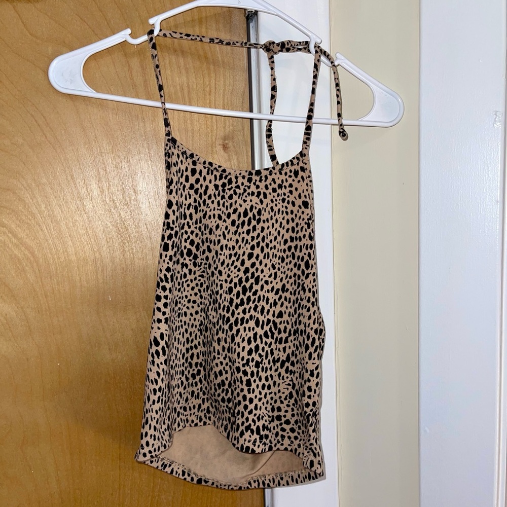 Brandy Melville Halter Cheetah Top